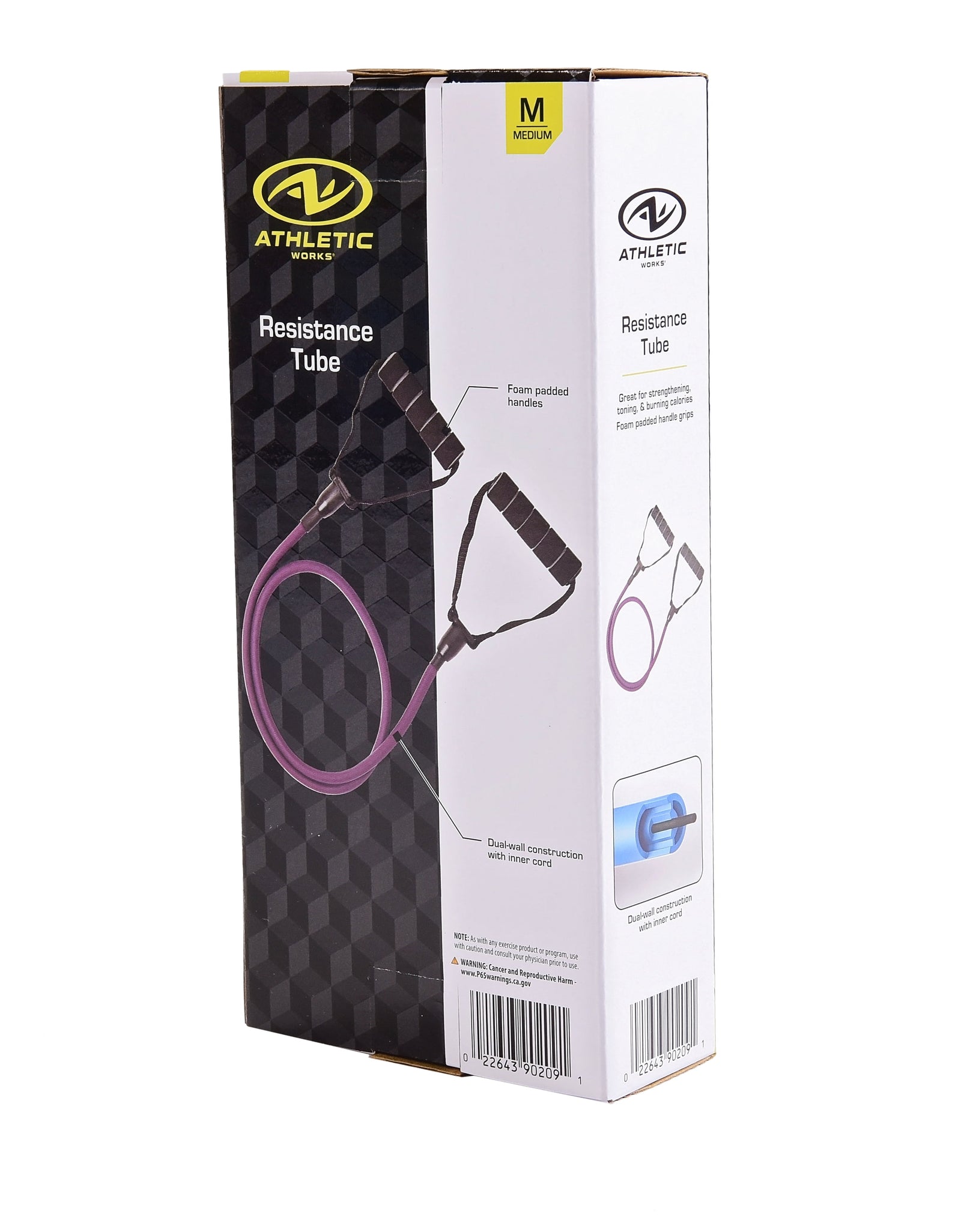 Resistance Tube Exercise Band, Medium Resistance, Purple