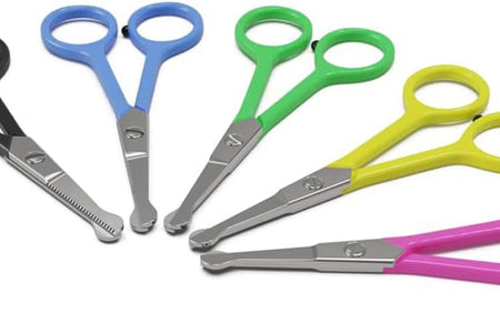 Tiny Trim 4.5" Ball-Tipped Scissor for Dog, Cat and All Pet Grooming - Ear, Nose, Face & Paw - 'S Small Safety Scissor