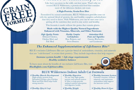 Blue Buffalo Wilderness High Protein Grain Free, Natural Adult Indoor Dry Cat Food, Chicken