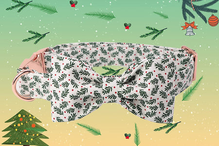 Christmas Dog Collar, Pet Collar Soft with Comfy Bowtie Dog Collars Holiday Adjustable Pet Gift Collars for Small Medium Large Dogs