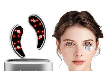 GlowEyes™ Led Red Light Eye Care Therapy EMS Pulse Micro-Current Device Eye Massager to Relieve Fatigue for Treatment under Eye Wrinkle