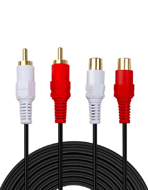 Load image into Gallery viewer, 2 RCA Extension Cable,Gold Plated 2 RCA Male to Female Stereo Audio Extension Cable (50Ft)
