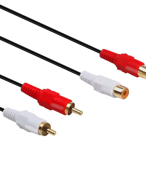 Load image into Gallery viewer, 2 RCA Extension Cable,Gold Plated 2 RCA Male to Female Stereo Audio Extension Cable (50Ft)
