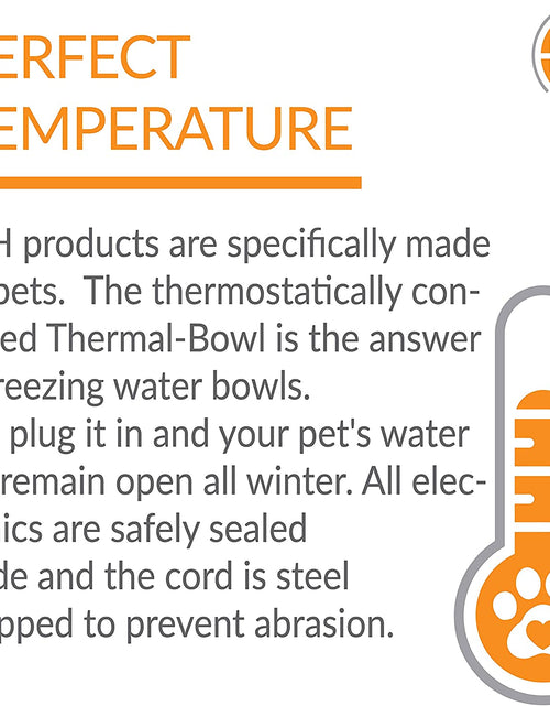 Load image into Gallery viewer, Thermal-Bowl Outdoor Heated Cat &amp; Dog Water Bowl Granite 1.5 Gallons
