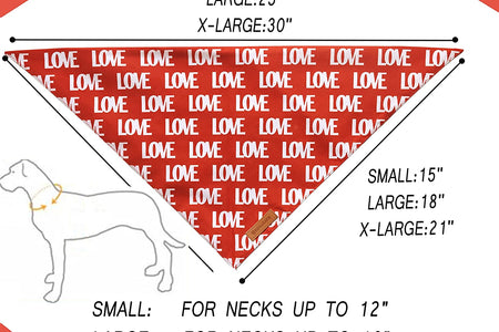 Holiday Dog Bandanas 2 Pack, Triangle Reversible Valentine'S Day Pet Scarf for Boy and Girl, Premium Durable Fabric, Bandana for Medium and Large Dogs (Large)