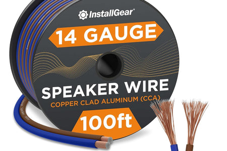 14 Gauge Speaker Wire 100 Ft Cable, 14 AWG Speaker Wire Cable, True Spec Soft Touch Cables | Great Use for Car Audio, Stereos, Home Theater Speakers, Surround Sound